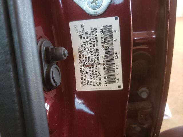 صورة رقم 10 من المزاد - 2012 HONDA CIVIC EX مع VIN 2HGFB2F89CH544642