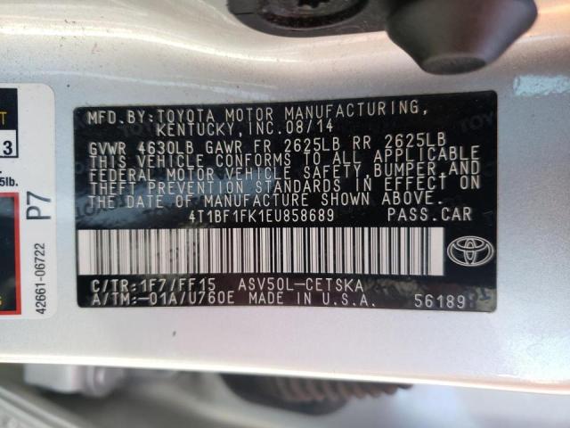 Photo 10 from auction – 2014 TOYOTA CAMRY L with VIN 4T1BF1FK1EU858689