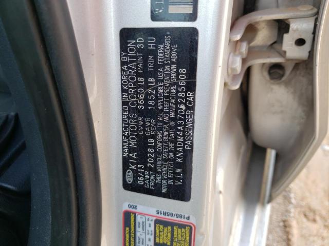 Photo 10 from auction – 2013 KIA RIO LX with VIN KNADM4A37D6285608