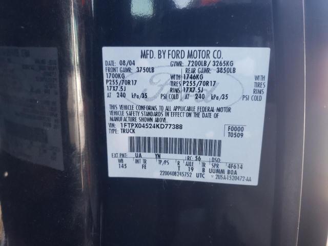 Photo 10 from auction – 2004 FORD F150 with VIN 1FTPX04524KD77388