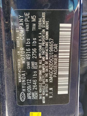 Photo 10 from auction – 2012 HYUNDAI GENESIS 3. with VIN KMHGC4DD5CU198657