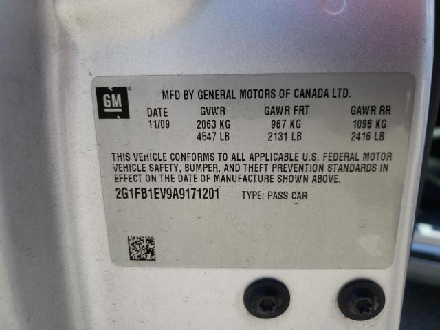 Photo 10 from auction – 2010 CHEVROLET CAMARO with VIN 2G1FB1EV9A9171201