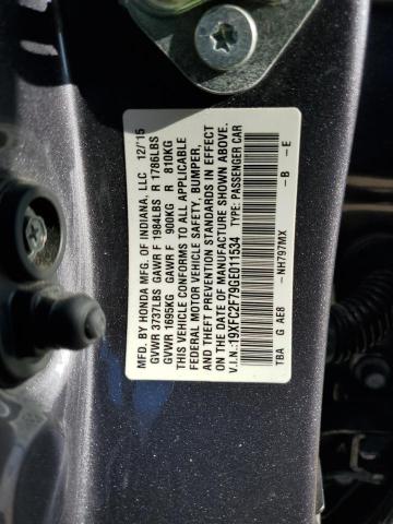 Photo 10 from auction – 2016 HONDA CIVIC EX with VIN 19XFC2F79GE011534