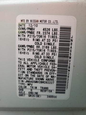 Photo 10 from auction – 2011 NISSAN ROGUE with VIN JN8AS5MV2BW282227