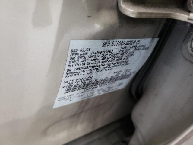 Photo 10 from auction – 2005 MERCURY MONTEGO LU with VIN 1MEFM40105G615790