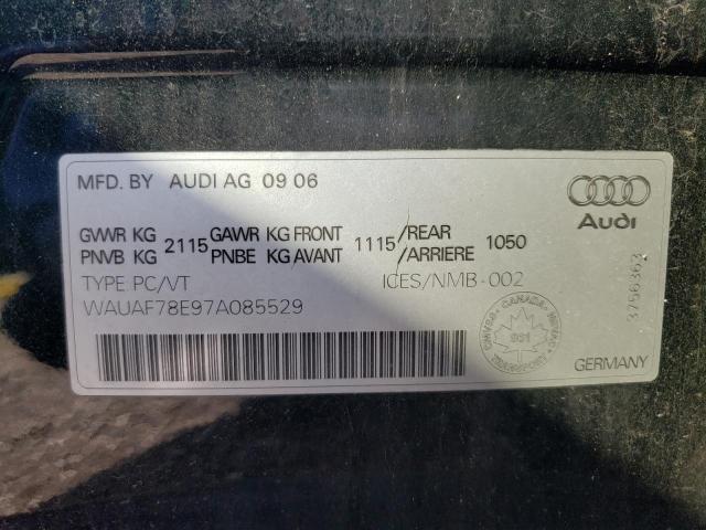 Photo 10 from auction – 2007 AUDI A4 2 with VIN WAUAF78E97A085529