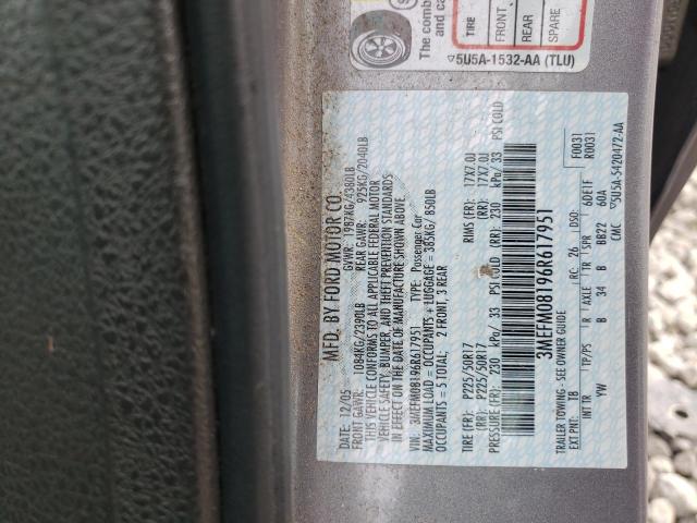 Photo 10 from auction – 2006 MERCURY MILAN PREM with VIN 3MEFM08196R617951