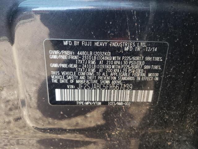 Photo 10 from auction – 2015 SUBARU FORESTER 2 with VIN JF2SJABC5FH567139