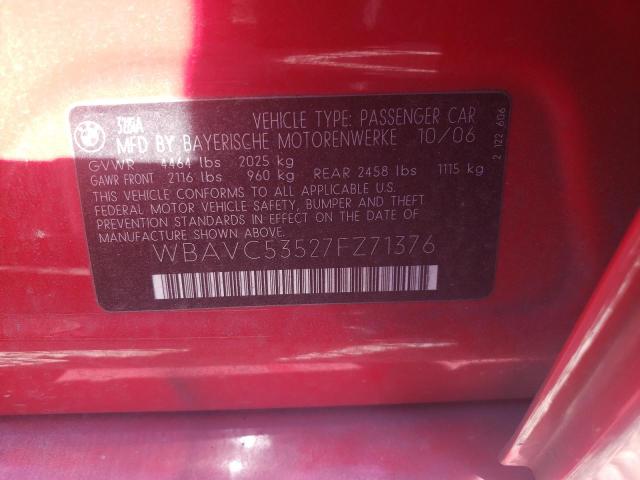 Photo 10 from auction – 2007 BMW 328 I SULE with VIN WBAVC53527FZ71376