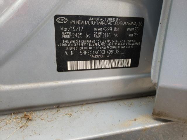 Photo 10 from auction – 2012 HYUNDAI SONATA SE with VIN 5NPEC4AC0CH496132