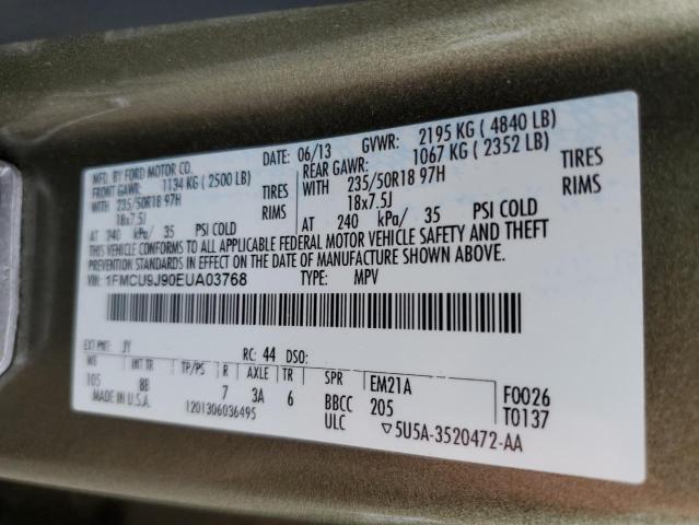 Photo 10 from auction – 2014 FORD ESCAPE TIT with VIN 1FMCU9J90EUA03768