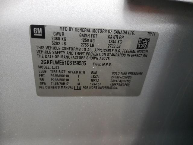 Photo 10 from auction – 2012 GMC TERRAIN SL with VIN 2GKFLWE51C6159585