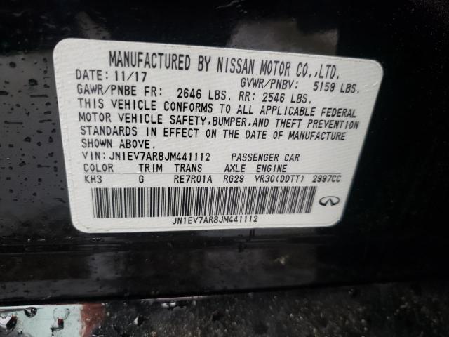 Photo 10 from auction – 2018 INFINITI Q50 with VIN JN1EV7AR8JM441112