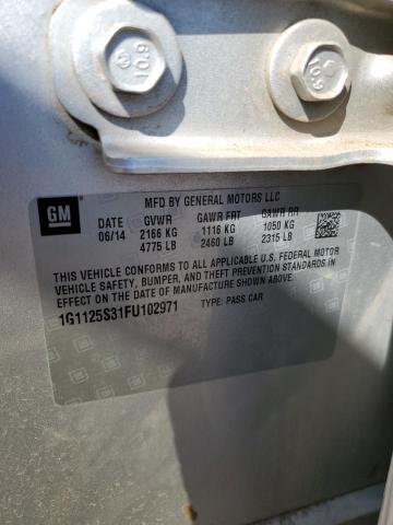 Photo 10 from auction – 2015 CHEVROLET IMPALA LT with VIN 1G1125S31FU102971