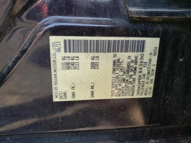 Photo 10 from auction – 2013 NISSAN MAXIMA S with VIN 1N4AA5AP6DC843690