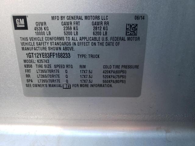 Photo 10 from auction – 2015 GMC SIERRA K25 with VIN 1GT12YE83FF168233