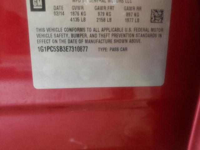Photo 10 from auction – 2014 CHEVROLET CRUZE LT with VIN 1G1PC5SB3E7310877