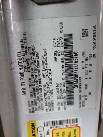 Photo 10 from auction – 2014 FORD FUSION SE with VIN 3FA6P0H77ER165760
