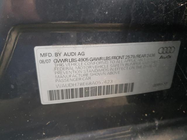 Photo 10 from auction – 2008 AUDI A4 3.2 QUA with VIN WAUDH78E68A057423