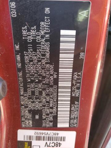 Photo 10 from auction – 2006 TOYOTA SIENNA XLE with VIN 5TDBA22C46S065030