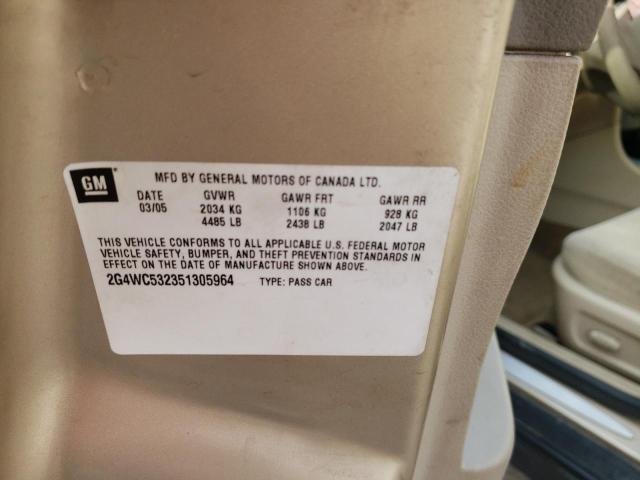 Photo 10 from auction – 2005 BUICK LACROSSE C with VIN 2G4WC532351305964