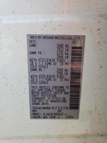 Photo 10 from auction – 2013 NISSAN PATHFINDER with VIN 5N1AR2MM8DC672276