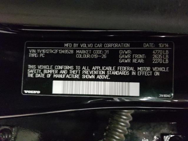 Photo 10 from auction – 2015 VOLVO S60 PREMIE with VIN YV1612TK2F1349528