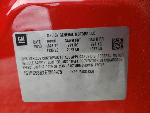 Photo 10 from auction – 2014 CHEVROLET CRUZE LT with VIN 1G1PC5SBXE7204975