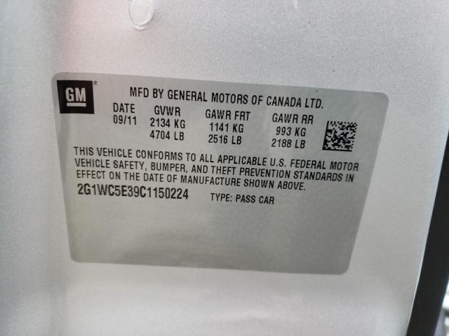 Photo 10 from auction – 2012 CHEVROLET IMPALA LTZ with VIN 2G1WC5E39C1150224
