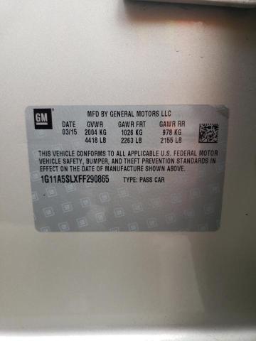 Zdjęcie 10 z aukcji – 2015 CHEVROLET MALIBU LS z VIN 1G11A5SLXFF290865