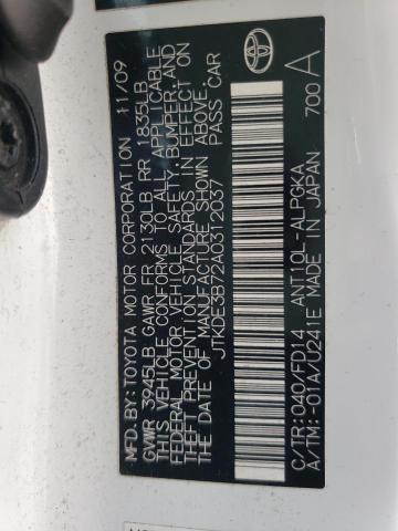 Photo 10 from auction – 2010 SCION TC with VIN JTKDE3B72A0312037