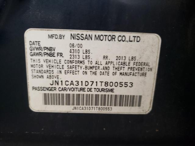 Photo 10 from auction – 2001 NISSAN MAXIMA GXE with VIN JN1CA31D71T800553