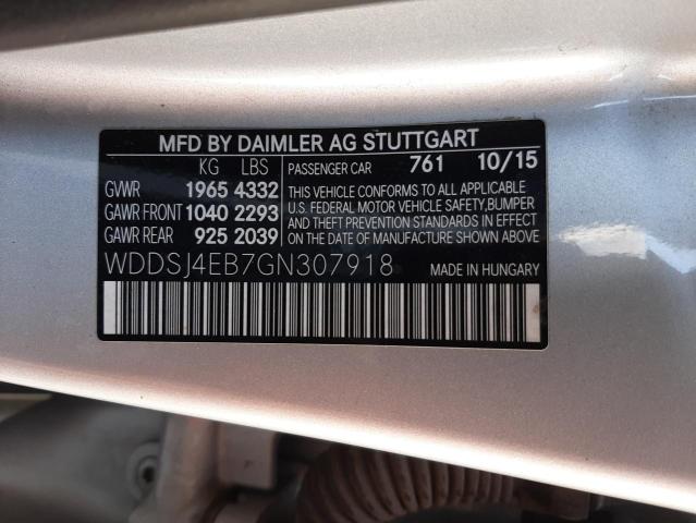 Photo 10 from auction – 2016 MERCEDES-BENZ CLA 250 with VIN WDDSJ4EB7GN307918