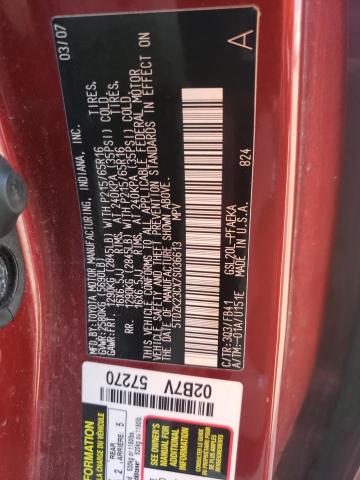 Photo 10 from auction – 2007 TOYOTA SIENNA CE with VIN 5TDZK23CX7S036613