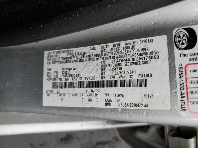 Photo 10 from auction – 2012 FORD FIESTA S with VIN 3FADP4AJ8CM175650
