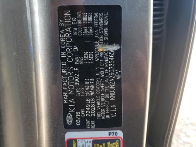 Photo 10 from auction – 2016 KIA SOUL with VIN KNDJN2A26G7354656