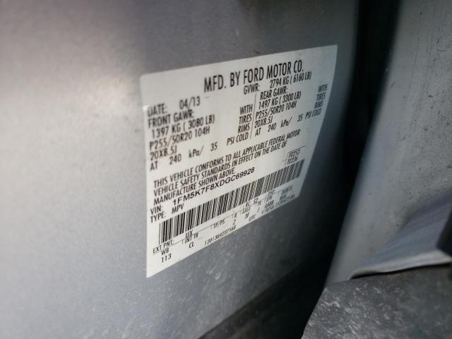 Photo 10 from auction – 2013 FORD EXPLORER L with VIN 1FM5K7F8XDGC69928