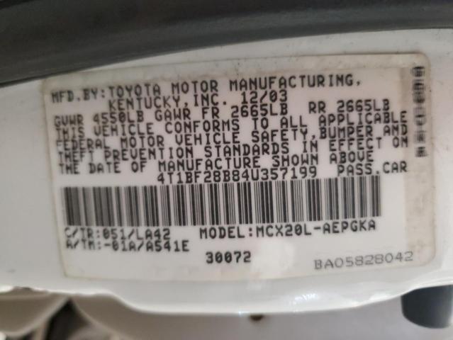 Photo 10 from auction – 2004 TOYOTA AVALON XL with VIN 4T1BF28B84U357199