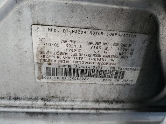 Photo 10 from auction – 2006 MAZDA 3 S with VIN JM1BK123861445671