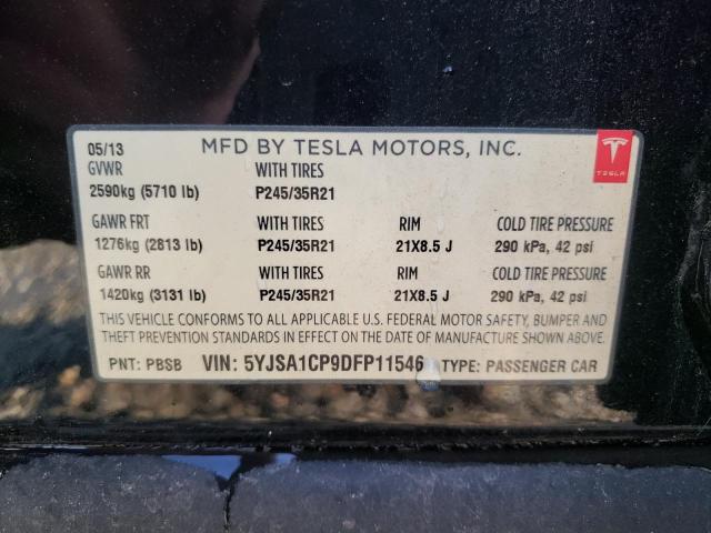 Photo 10 from auction – 2013 TESLA MODEL S with VIN 5YJSA1CP9DFP11546