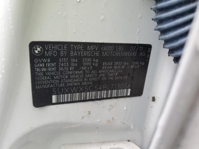 Photo 10 from auction – 2011 BMW X3 XDRIVE2 with VIN 5UXWX5C54BL713056