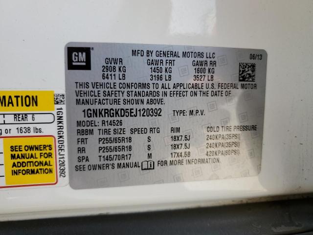 Photo 10 from auction – 2014 CHEVROLET TRAVERSE L with VIN 1GNKRGKD5EJ120392
