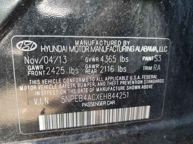 Photo 10 from auction – 2014 HYUNDAI SONATA GLS with VIN 5NPEB4ACXEH844251
