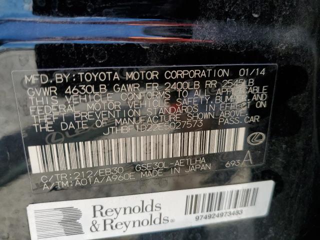 Photo 10 from auction – 2014 LEXUS IS 250 with VIN JTHBF1D22E5027573