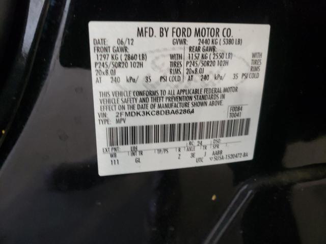 Photo 10 from auction – 2013 FORD EDGE LIMIT with VIN 2FMDK3KC8DBA62864