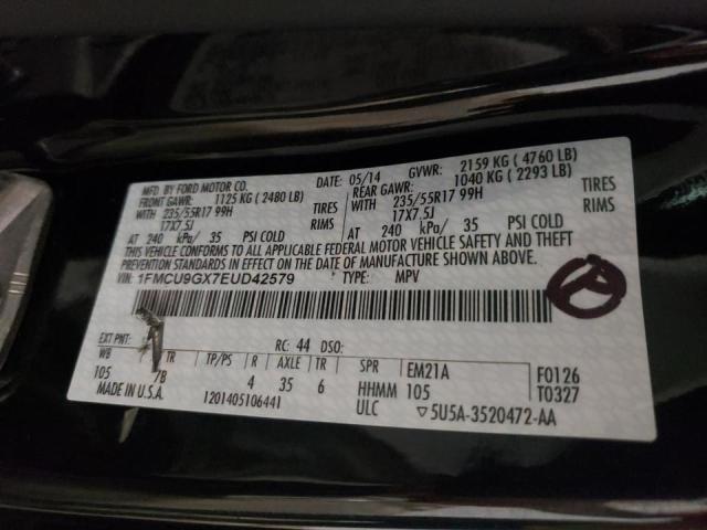 Photo 10 from auction – 2014 FORD ESCAPE SE with VIN 1FMCU9GX7EUD42579