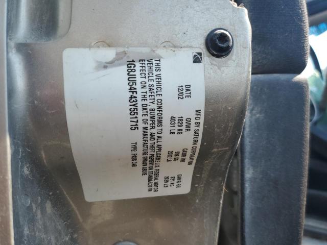 Photo 10 from auction – 2003 SATURN L200 with VIN 1G8JU54F43Y551715