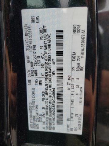 Photo 10 from auction – 2014 FORD ESCAPE SE with VIN 1FMCU9G93EUC34994