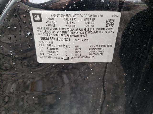 Photo 10 from auction – 2015 GMC TERRAIN SL with VIN 2GKALREK1F6170821