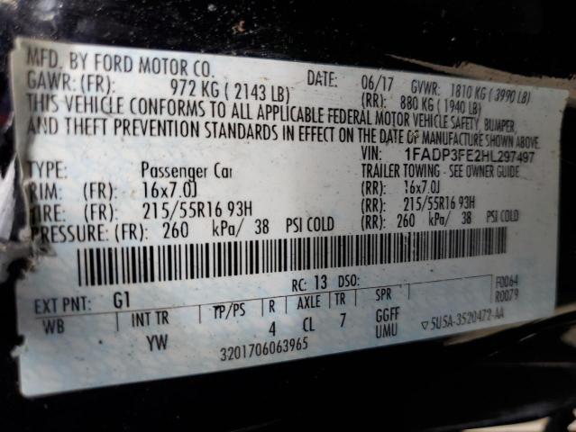 Photo 10 from auction – 2017 FORD FOCUS SE with VIN 1FADP3FE2HL297497